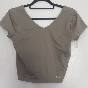Under Armour Brown Fitted Crop T-Shirt
